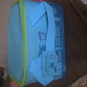 Trader Joe’s Blue with Green Trim Mini Insulated Tote Bag Lunch Box